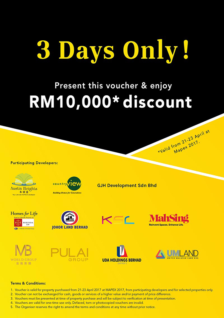 Attend The Long Awaited Property Fair With More Than 30 Property Developers Get Up To Rm10 000 Cash Voucher At Mapex 2017 Johor Now